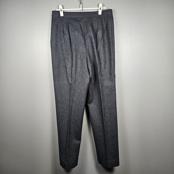 Vintage Pendleton Miss Gray Wool Dress Pants High Rise Pleated USA Womens 80s - Picture 2 of 12